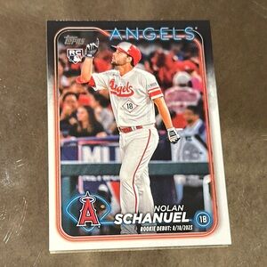 Topps Angels Baseball Card with Red and White Uniform